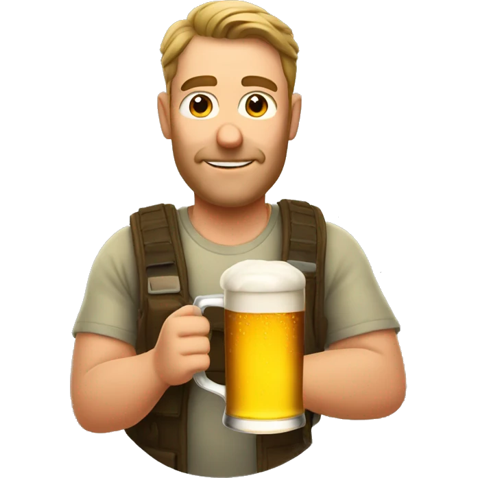 Australian dad with beer emoji