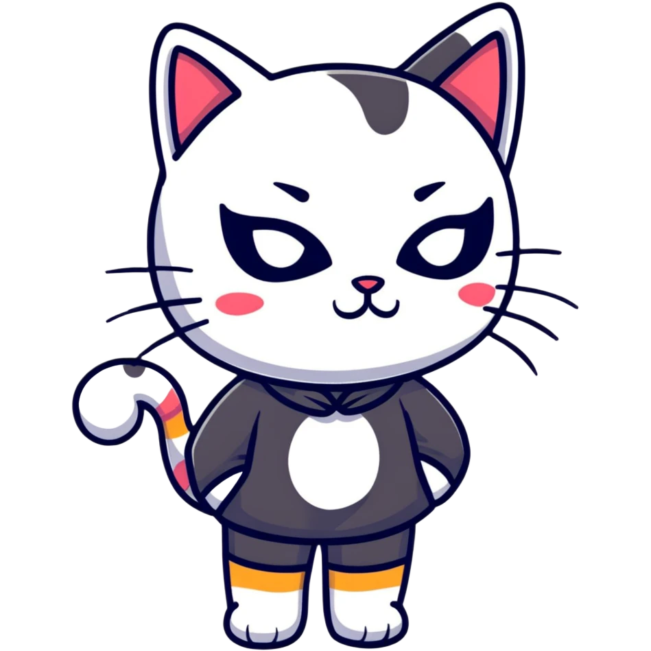 girl wearing cat mask emoji