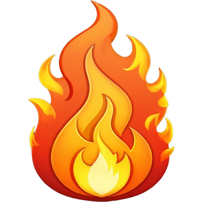 Wicked red flames emoji
