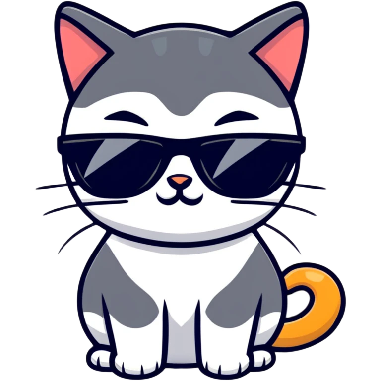 Cat with sunglasses emoji