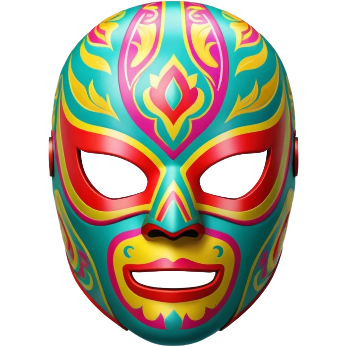 colorful luchador wrestling mask emoji