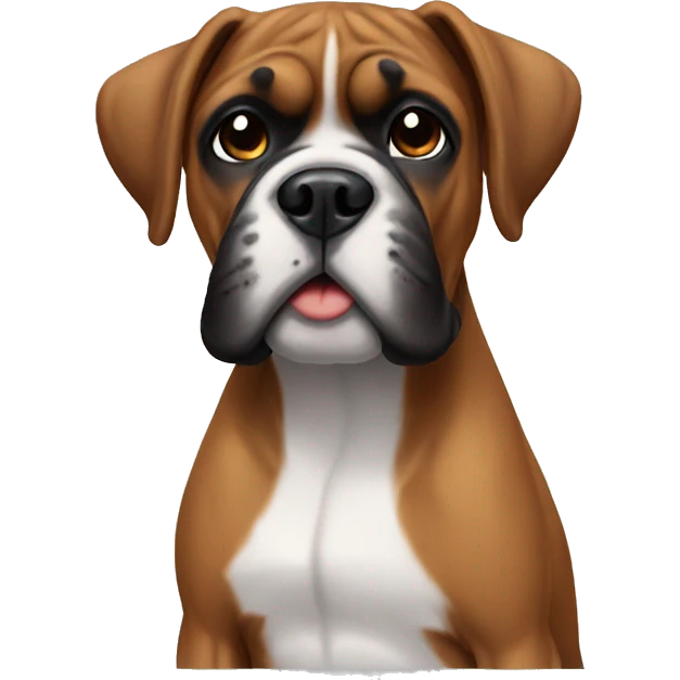 boxer dog hello emoji