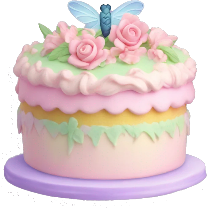 Fairy pastel cake emoji