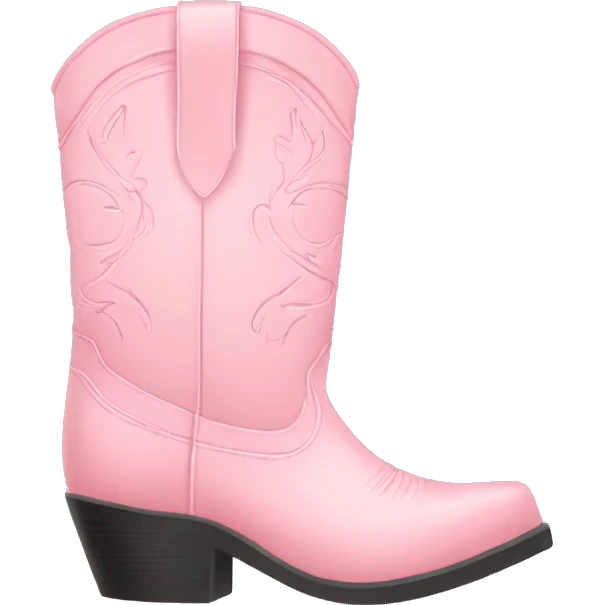 pastel pink cowgirl boots emoji