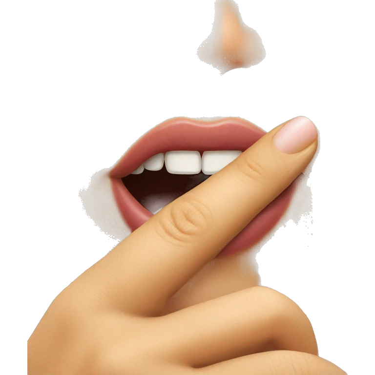 nail biting face emoji