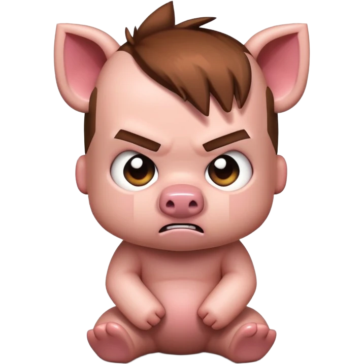 angry Minecraft baby Piglin emoji