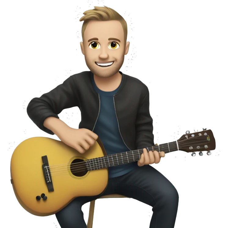 Squeezie avec une guitare  emoji