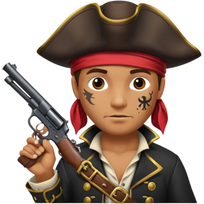Pirate with gun  emoji
