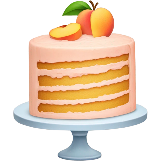 Cake peach emoji