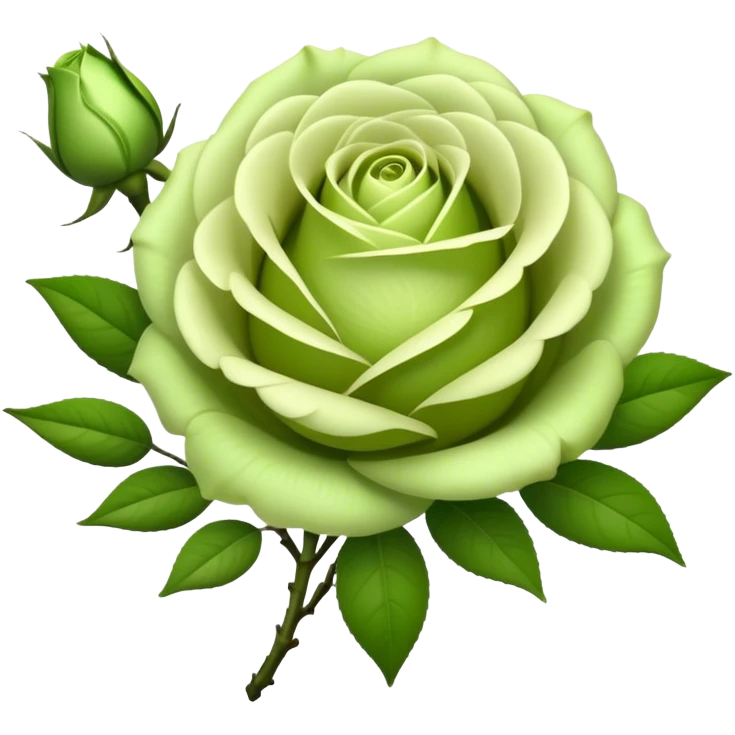 big bouquet Soft Green Tea Rose flower and bud, luxuriant, leaf, bud emoji