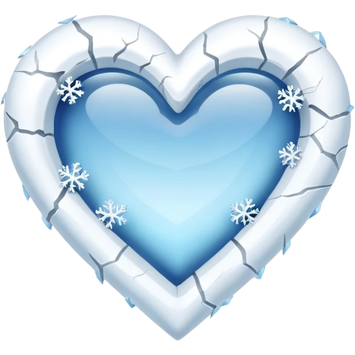 snow heart freezing emoji