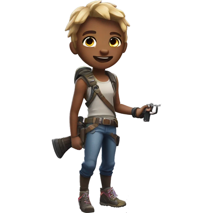 kids playing fortnite emoji