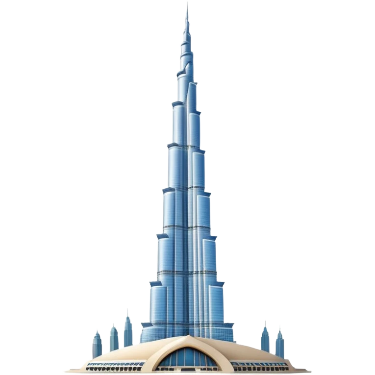 burj khalife white background emoji
