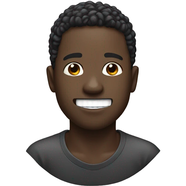 Black male with gum emoji
