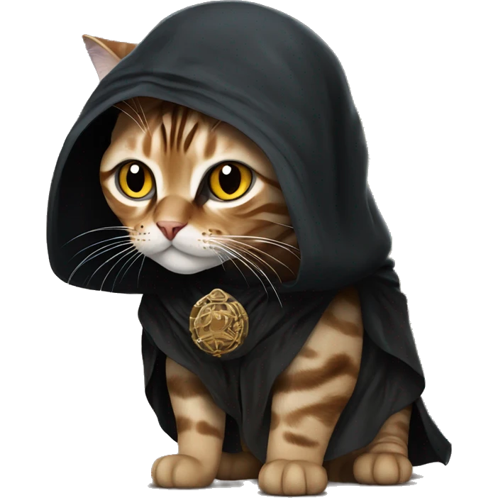 Bengal cat dressed as emperor palpatine emoji