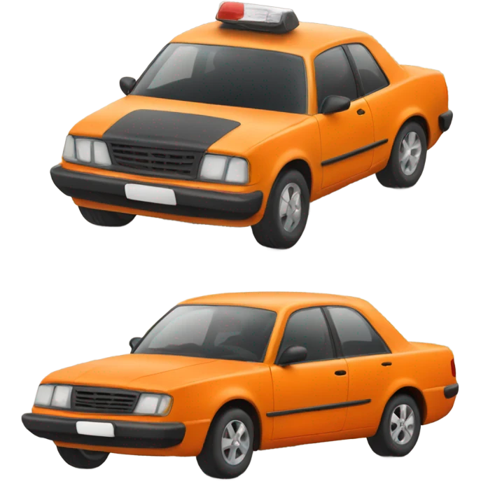 Driving orange car emoji