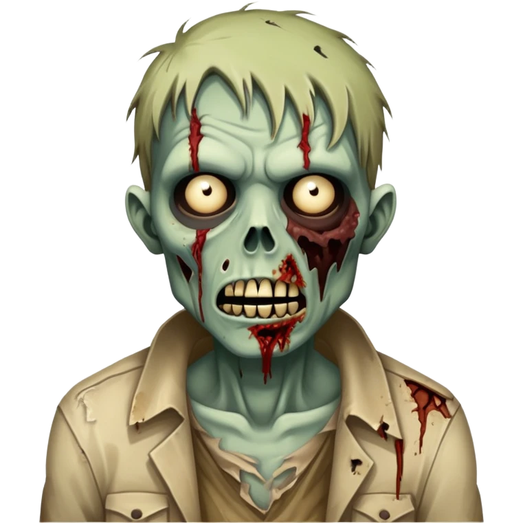 zombie character with decaying features and torn clothing emoji