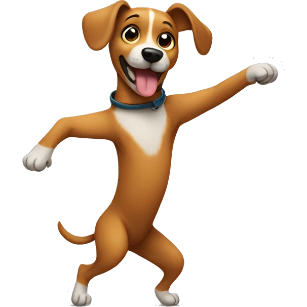 Dog dancing  emoji