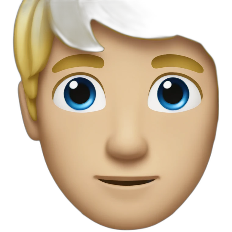 Man with blond hair and blue eyes emoji