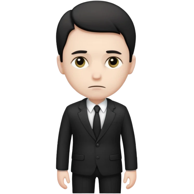 The sad man full body detalied emoji