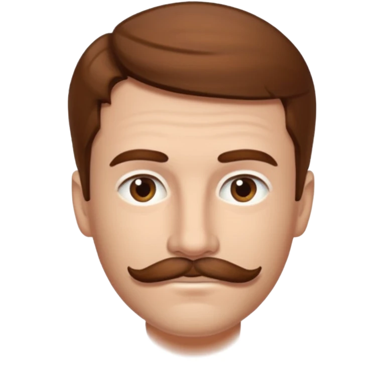 Benson Boone (b.2002) with brown hair and thin mustache emoji