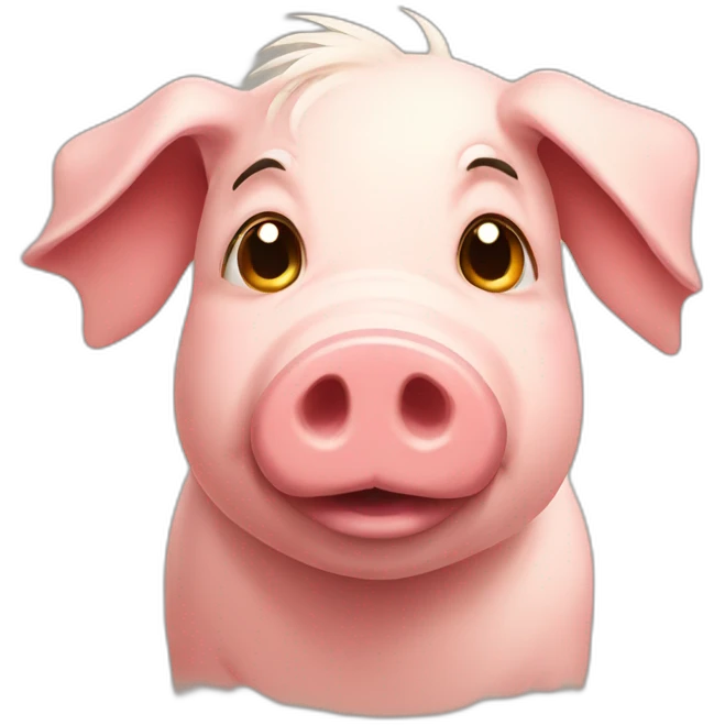 Old pig emoji