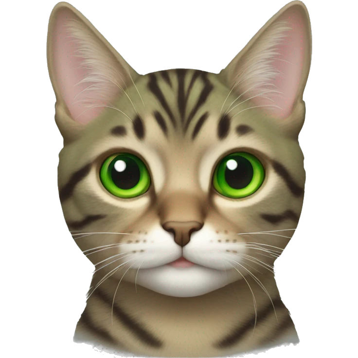 multicolor cat green eyes  emoji