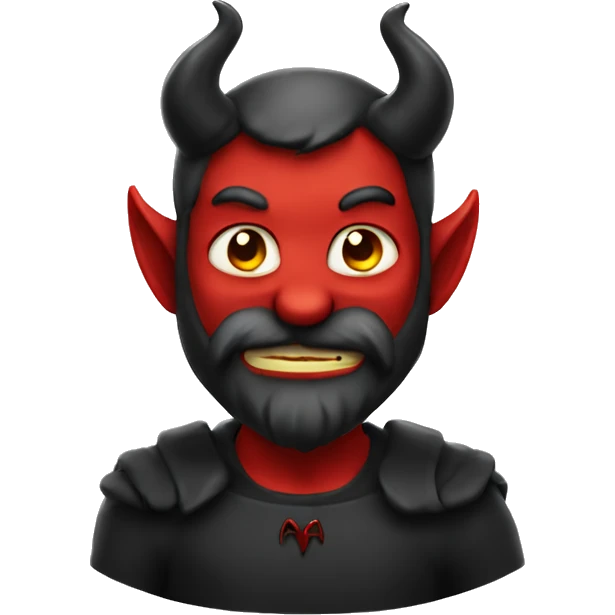 devil with beard emoji