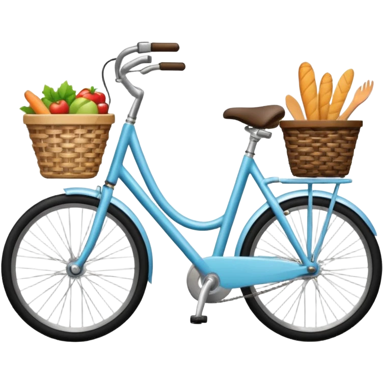 simple logo inspired by Deliveroo, featuring a bicycle and food delivery theme emoji