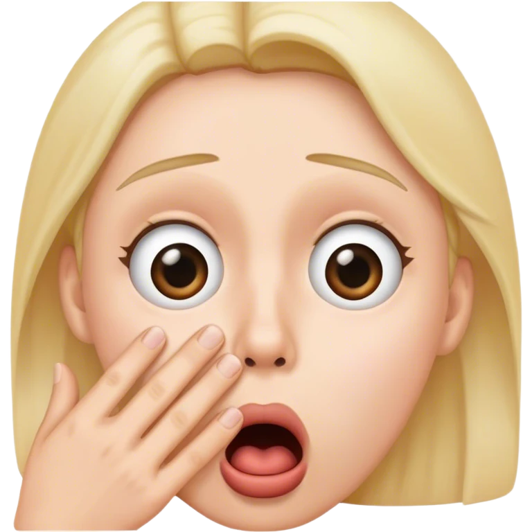 shocked face with hand in front of mouth emoji
