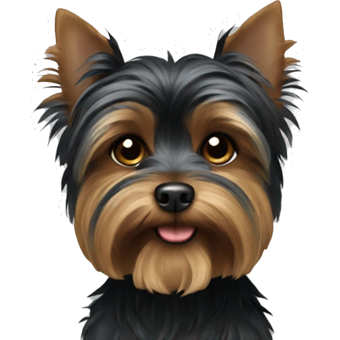 Black yorkshire terrier emoji