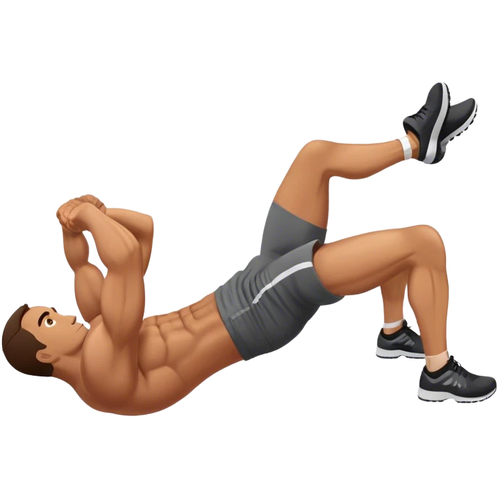 side-view of guy doing decline abdominal Crunches emoji