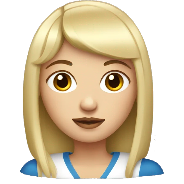 russian woman with long nails and short bangs emoji