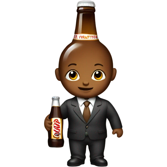 baby in suit with a root beer bottle  emoji
