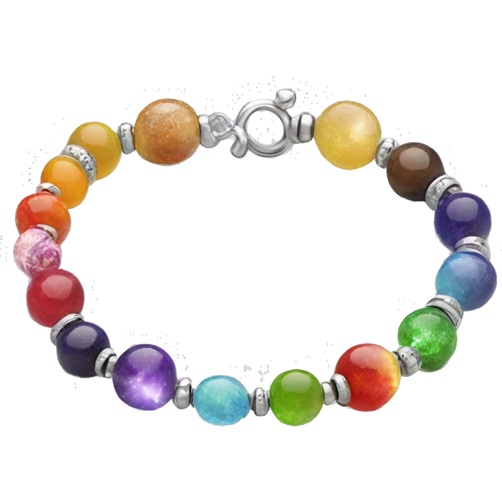 pretty chakra bracelet realistic emoji