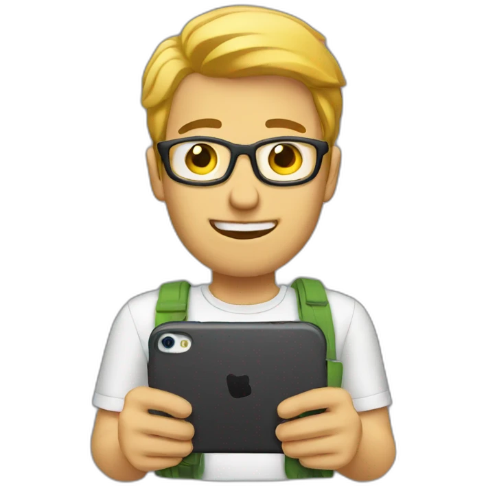 Guy on his phone  emoji