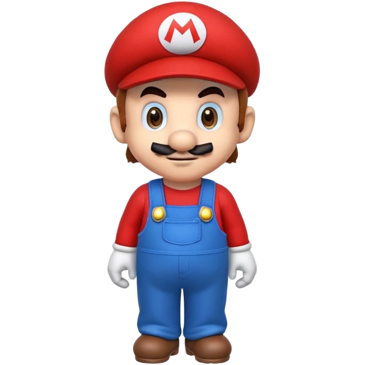 Super Mario character with red cap and blue overalls emoji
