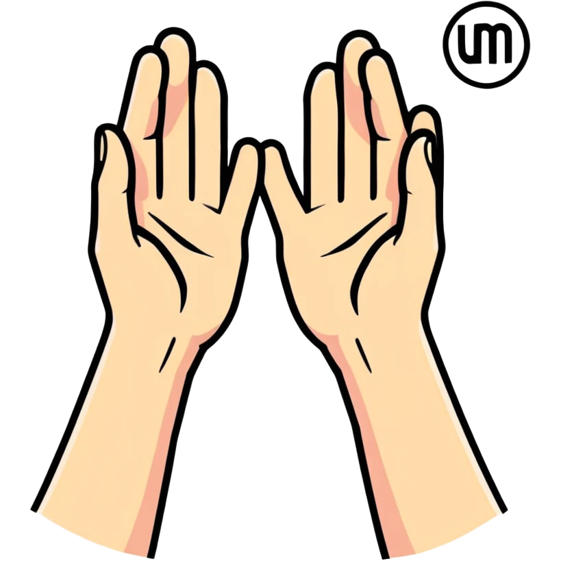 The UM u hands emoji