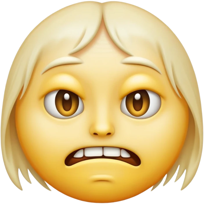 unsettling freaky emoji with distorted face emoji