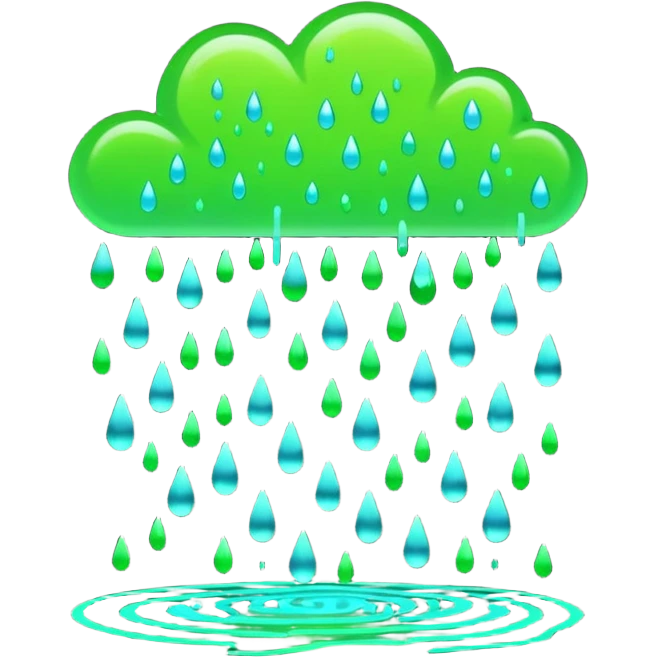the matrix, green digital rain emoji