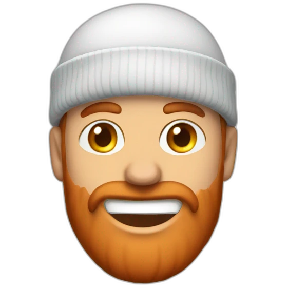 red-bearded-guy-white-teeth-wearing-grey-beanie-white-shirt emoji