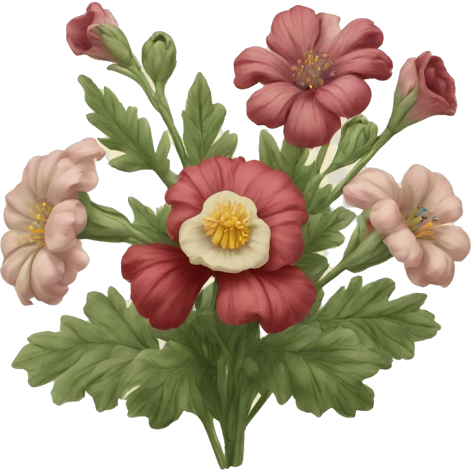 victorian flowers emoji