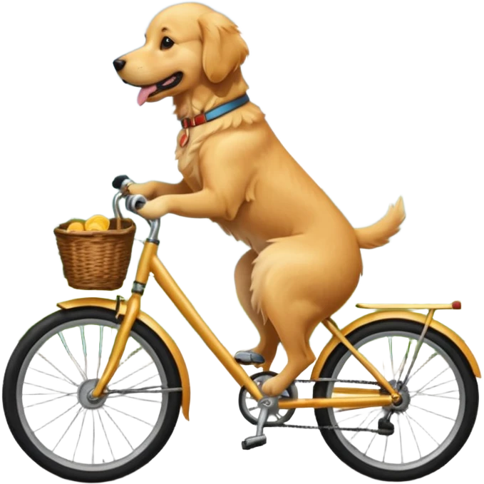 Dog riding a bike emoji