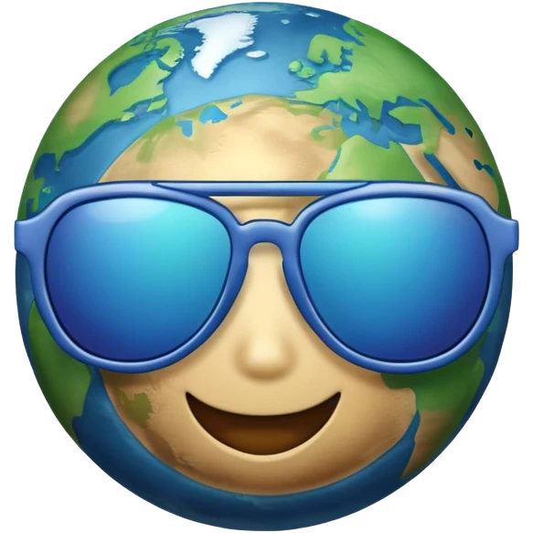 Earth with sunglasses  emoji