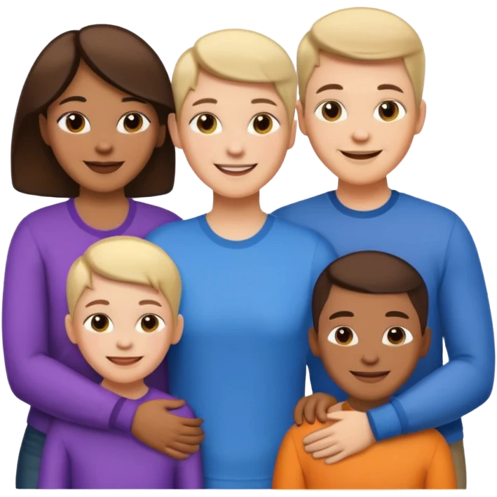 a diverse LGBTQ family emoji