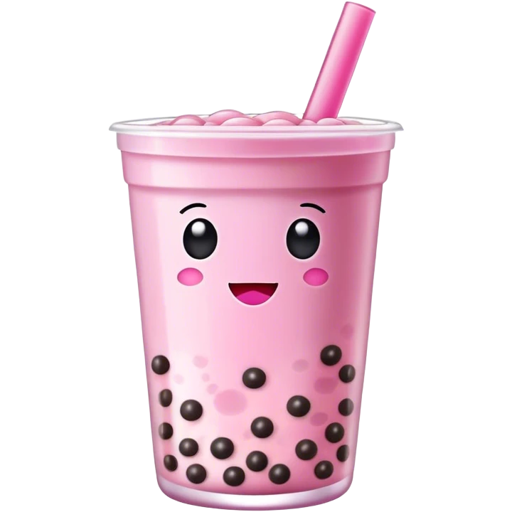 Pink boba tea   emoji