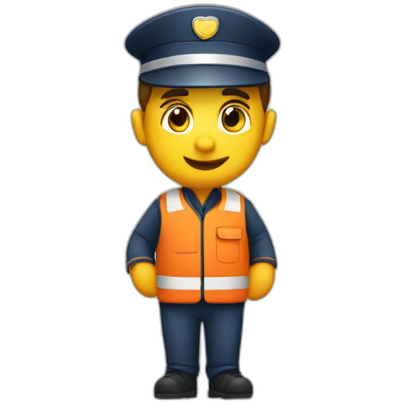 Postman giving a kiss emoji