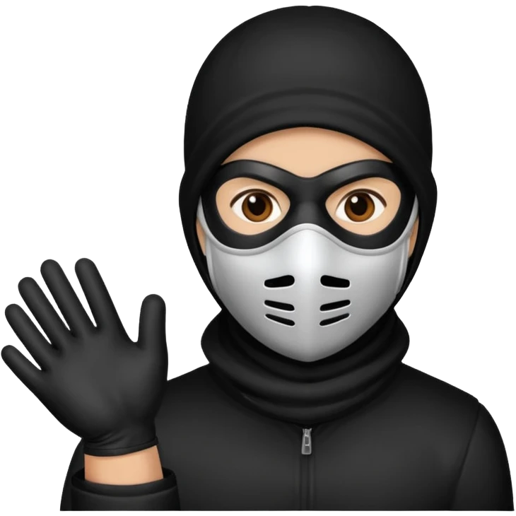 Robber with glouse emoji