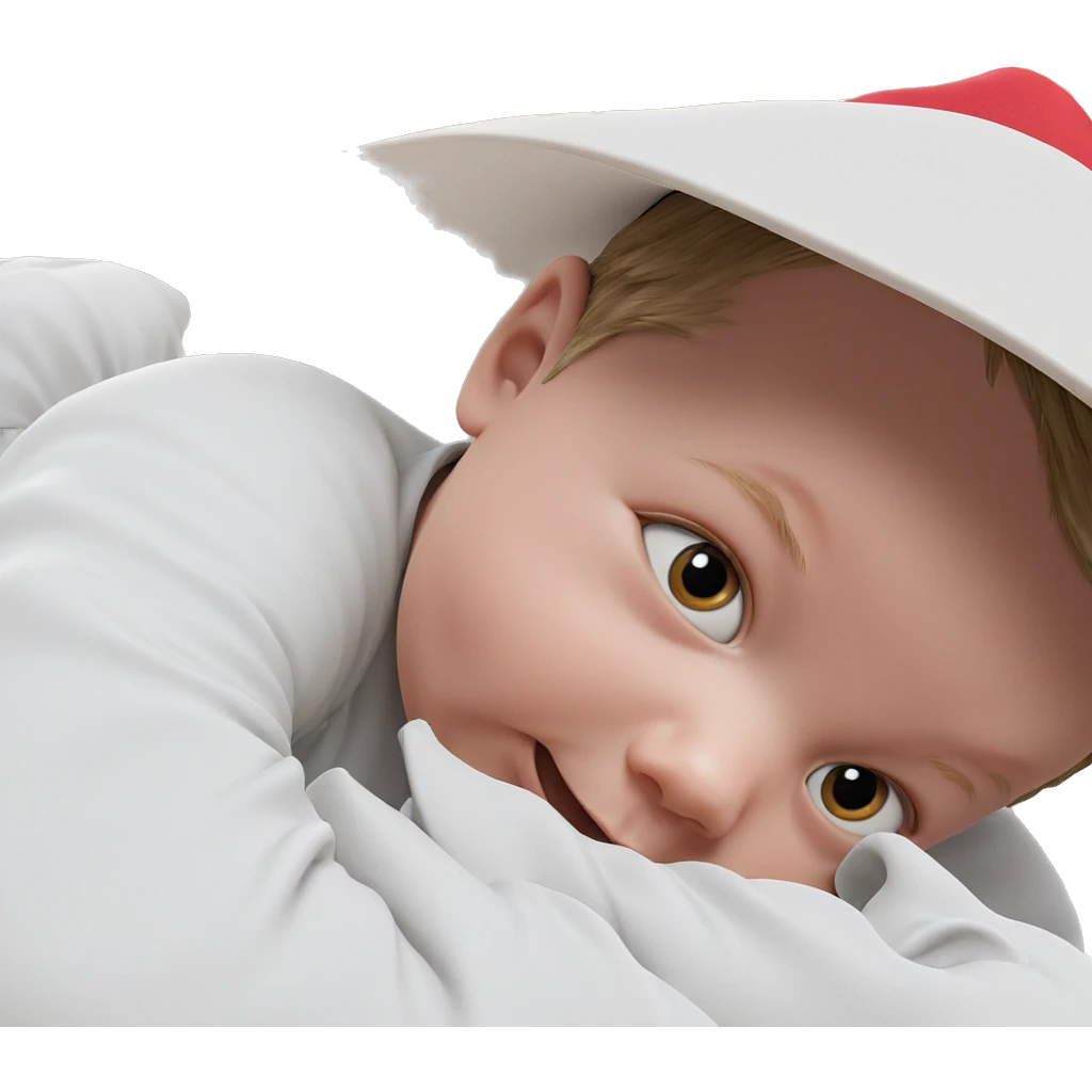 boy with hat by tree emoji