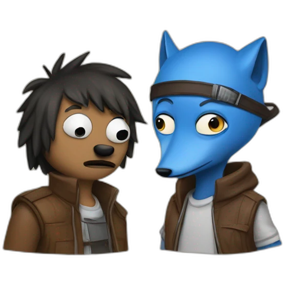 mordecai & rigby emoji